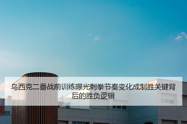 乌西克二番战前训练曝光刺拳节奏变化成制胜关键背后的胜负逻辑
